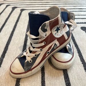 Kids Converse all star high top sneakers: Union Jack/size 12